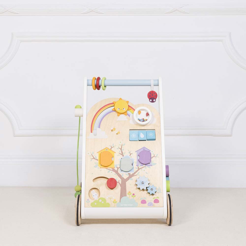 Drewniany chodzik edukacyjny, pchacz, sensoryczna zabawka dzieci Le Toy Van