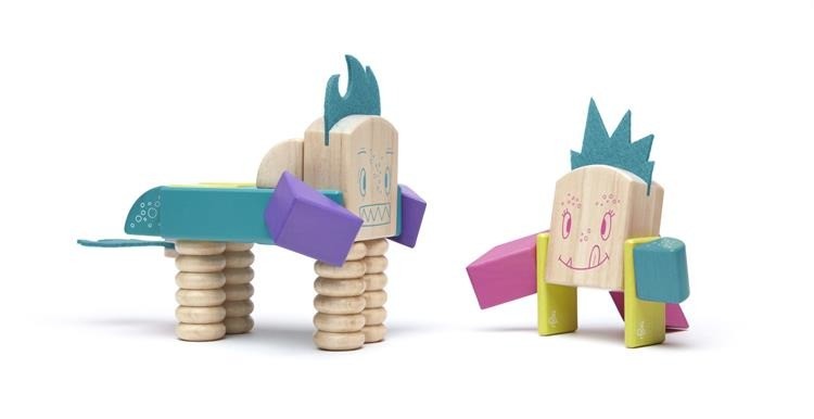 Tegu Klocki Magnetyczne STICKY MONSTERS Beans & Tumtum 1+