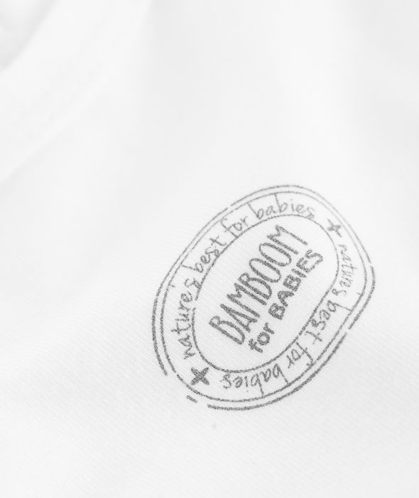 Bamboom Body Niemowlęce Bambus Organiczny Białe 9-12m