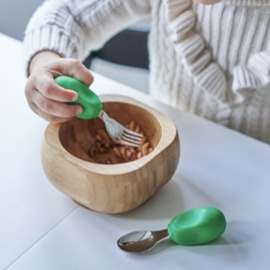 Nana's Manners Widelec i łyżka Etap 2 12M+ Zielony