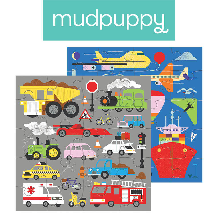 Mudpuppy Puzzle magnetyczne 2w1 Środki transportu 20 el. 4+