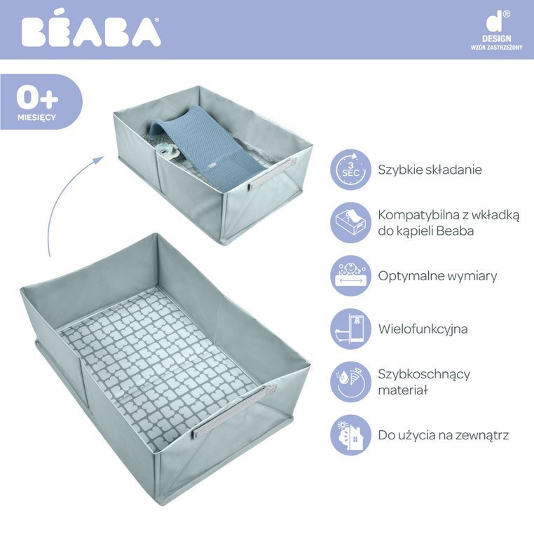 Beaba Składana Wanienka Cameleo Pop Up Bath Zielono-Niebieska 0+