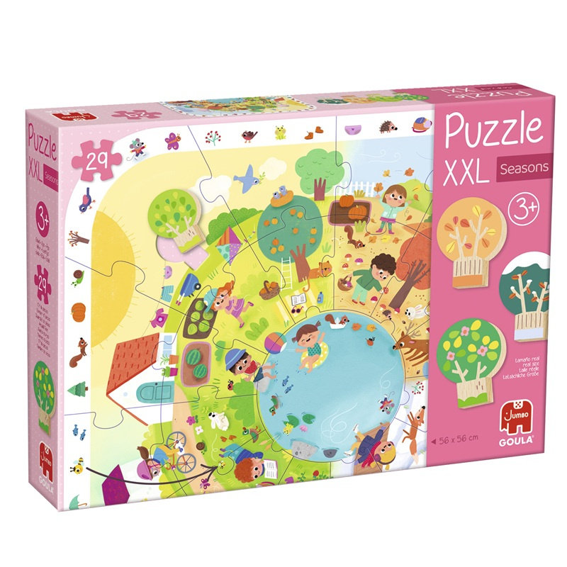 Goula Puzzle XXL Pory Roku Drewniane 29el 3+