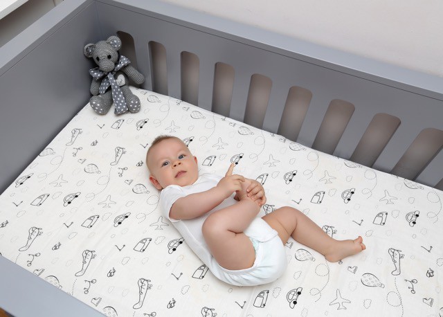 Prześcieradło muślinowe Gwiazdki 60x120