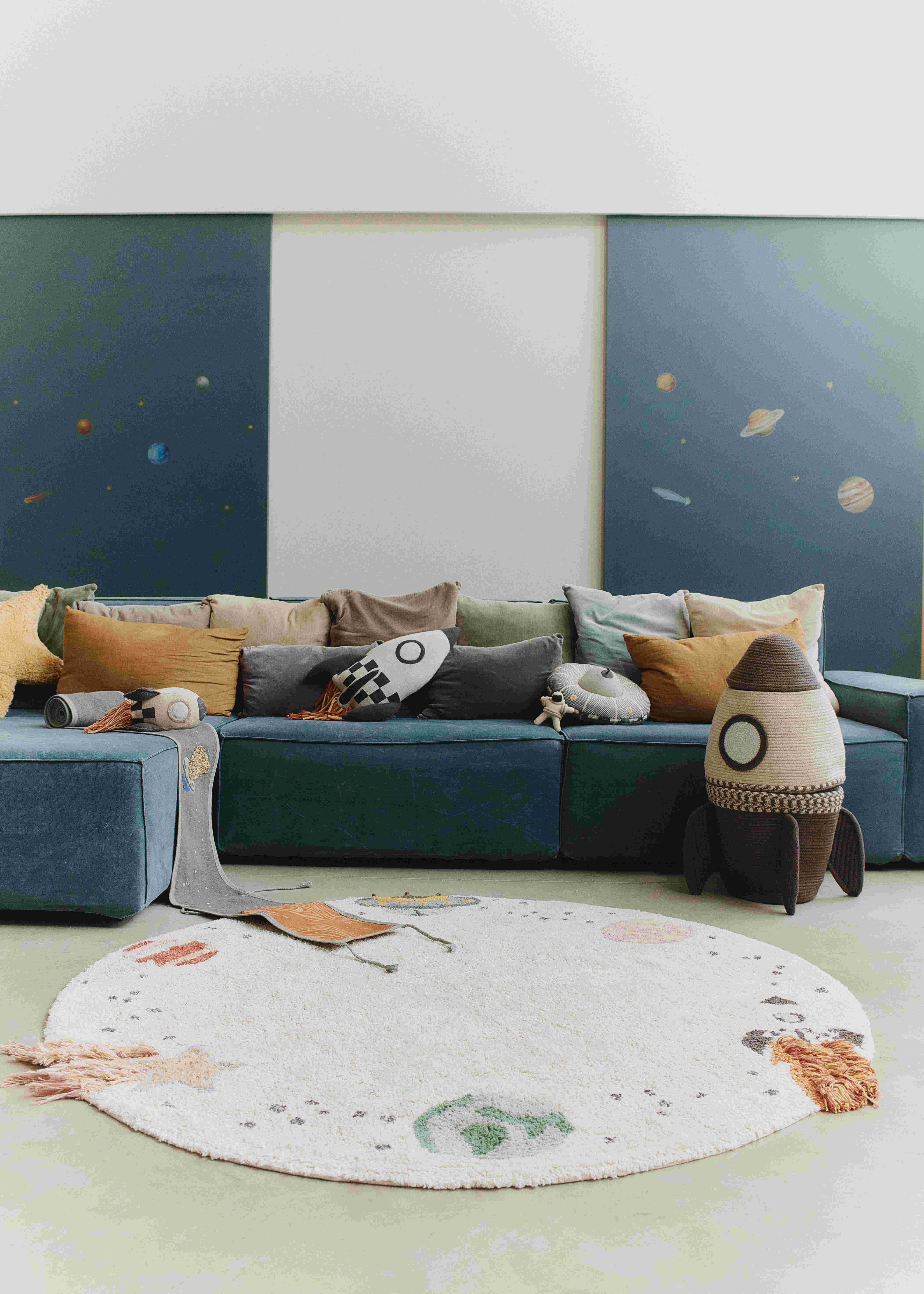 Lorena Canals Dywan bawełniany Interstellar Journey Ø140