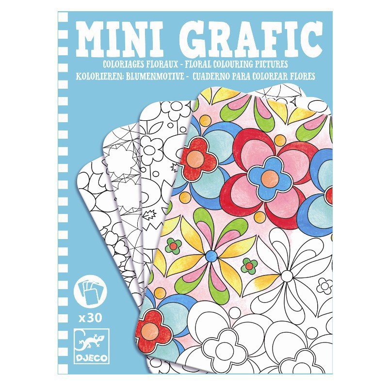 Djeco Mini Grafika Kolorowanie Kwiatów 4+