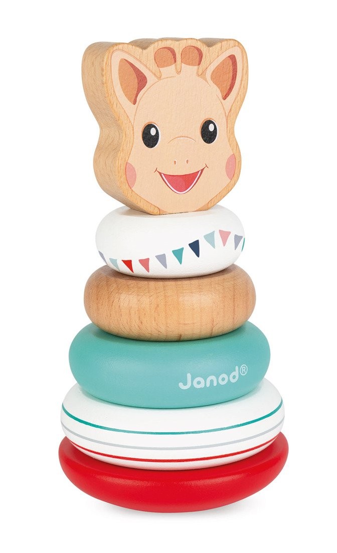 Janod Układanka Piramida Wańka-Wstańka Żyrafka Sophie 12m+