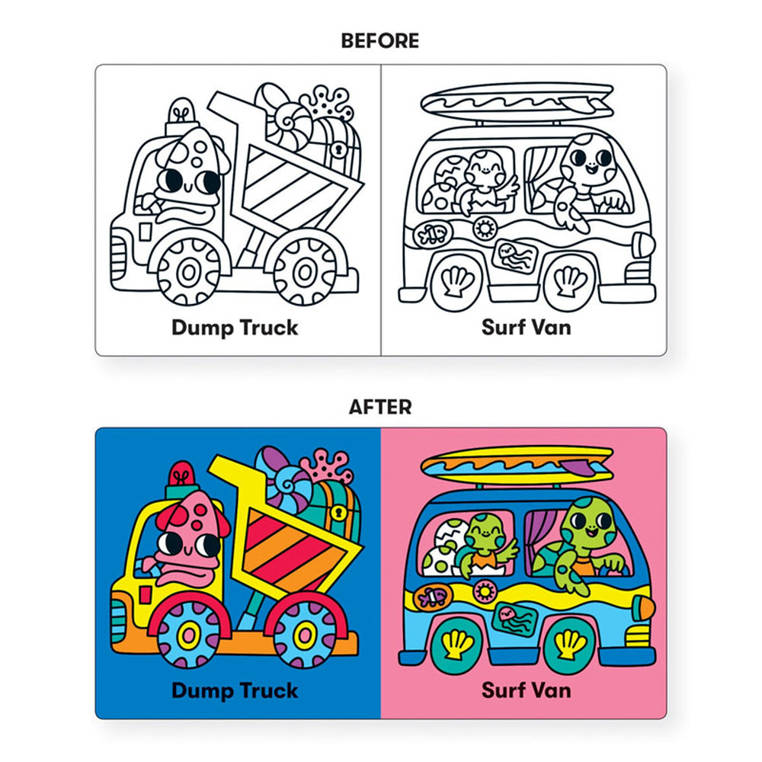 Mudpuppy Magiczna książeczka do kąpieli Podwodni kierowcy 1+