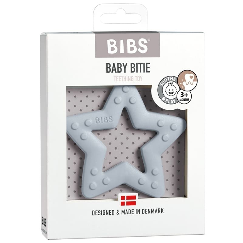 Bibs Baby Bitie Star Gryzak Baby Blue 0+
