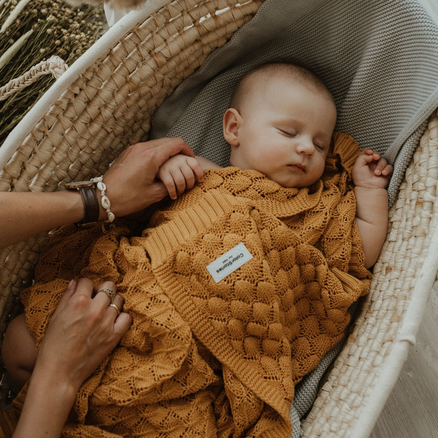 ColorStories Kocyk bambusowy Soft Bamboo musztardowy 0-2 lata