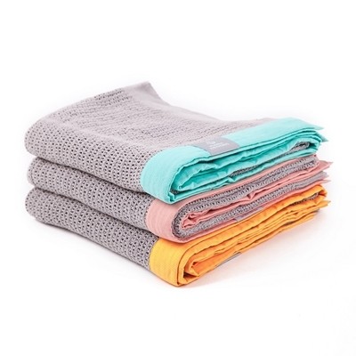 Mama Designs Kocyk Tkany Grey Turquoise 70cm