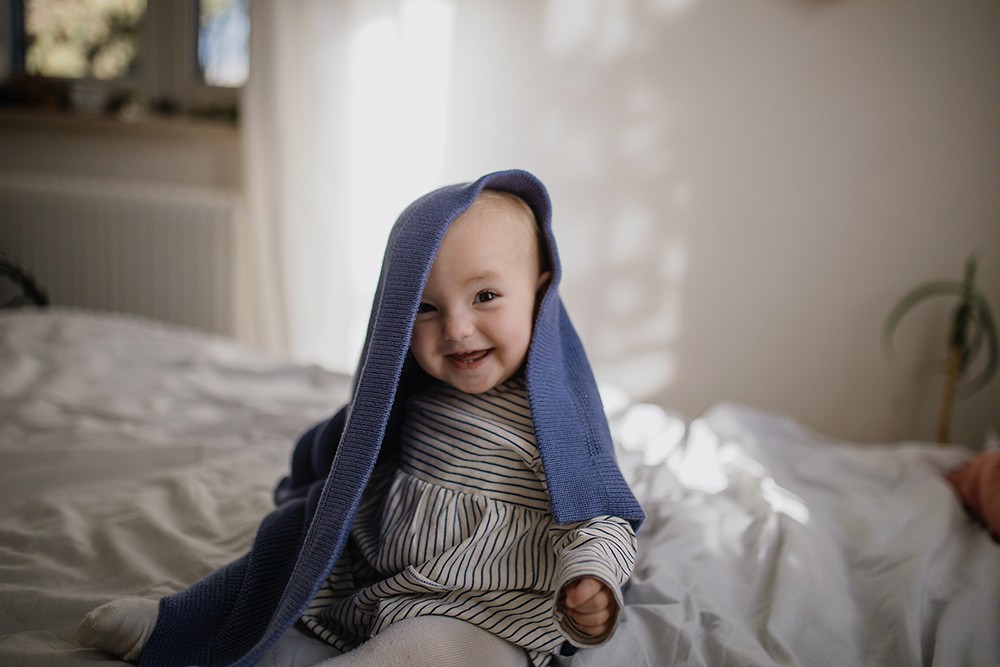 My Memi Kocyk Bambusowy 80x100 Denim Certyfikat OEKO-TEX 1+