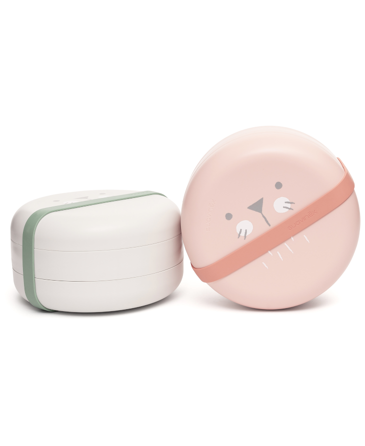 Suavinex Miski do karmienia HYGGE Różowe 6m+