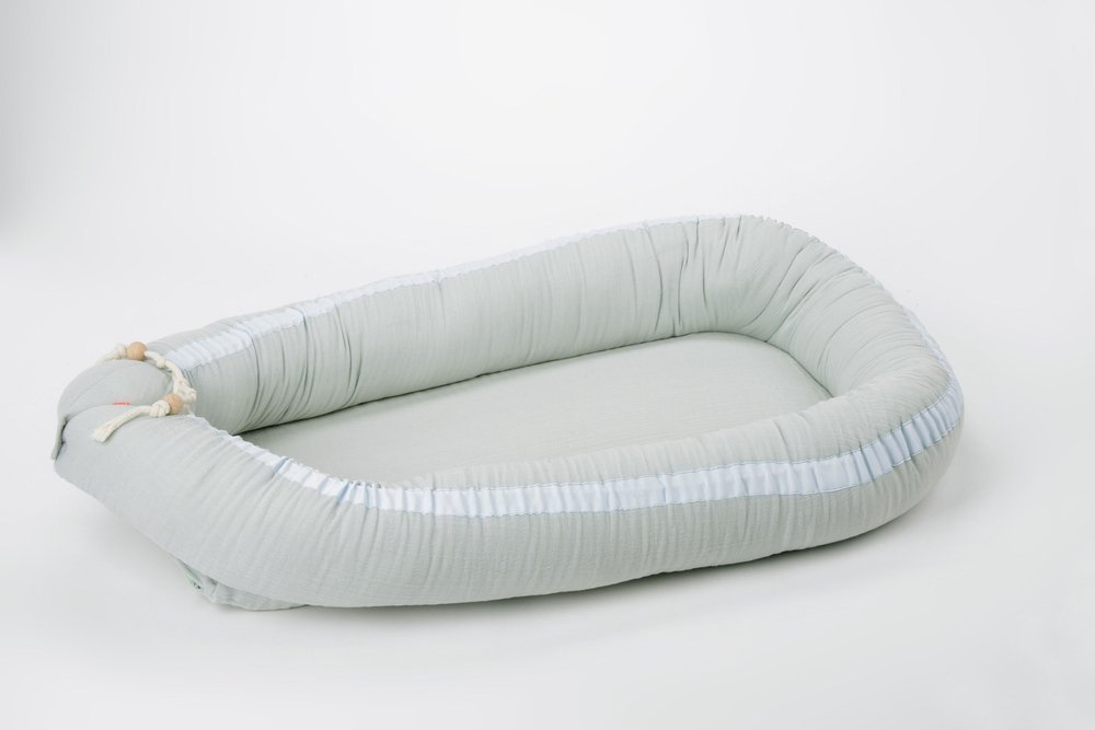 Kikadu Gniazdko Niemowlęce Muślin Bawełna Miętowe 0+