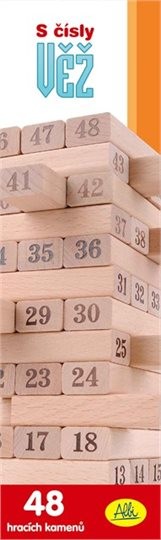 Gra Jenga Wieża Numeryczna 3+ | Drewniana Edukacja