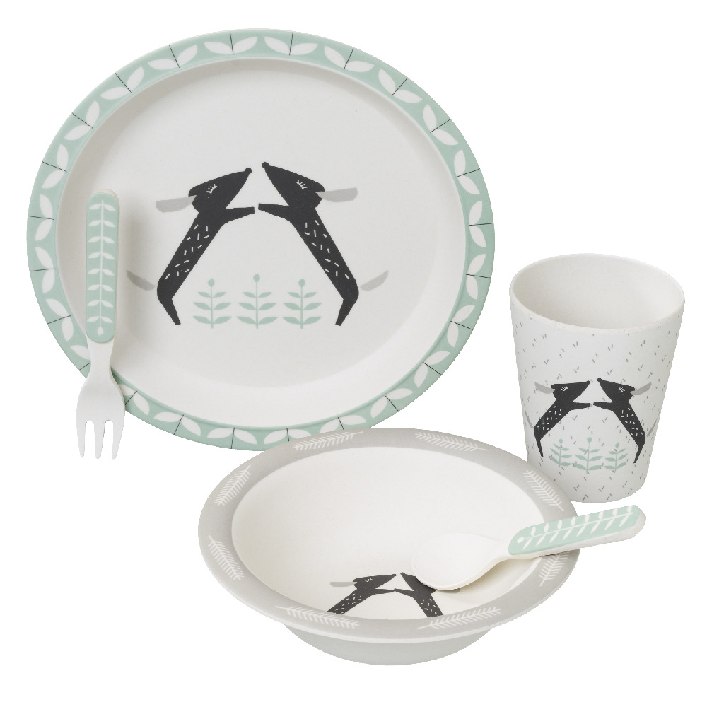 Fresk Bambusowy zestaw obiadowy Dachsy 1+