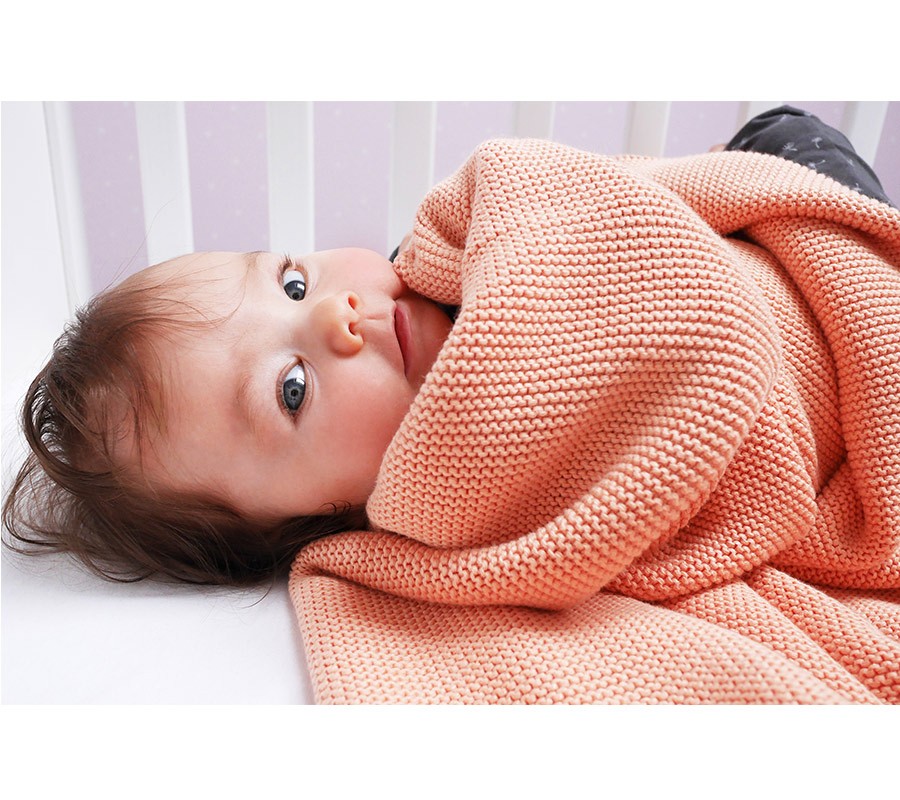 Lullalove Bambusowy Koc Brzoskwinia 80x100cm