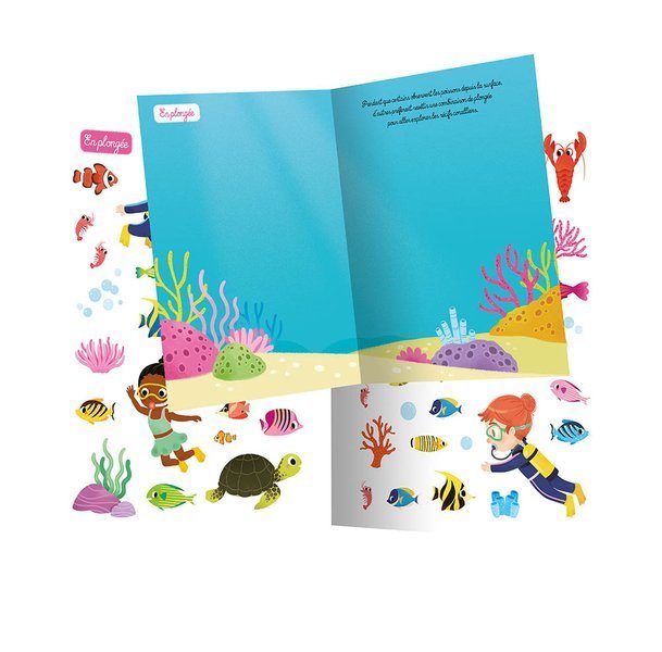Auzou Zeszyt z naklejkami Podwodny świat 3+
