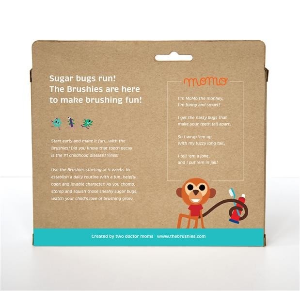The Brushies Szczoteczka Małpka MOMO z książeczką 0+