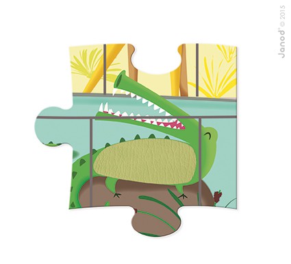 Janod, puzzle sensoryczne 20 elementów Wycieczka do zoo