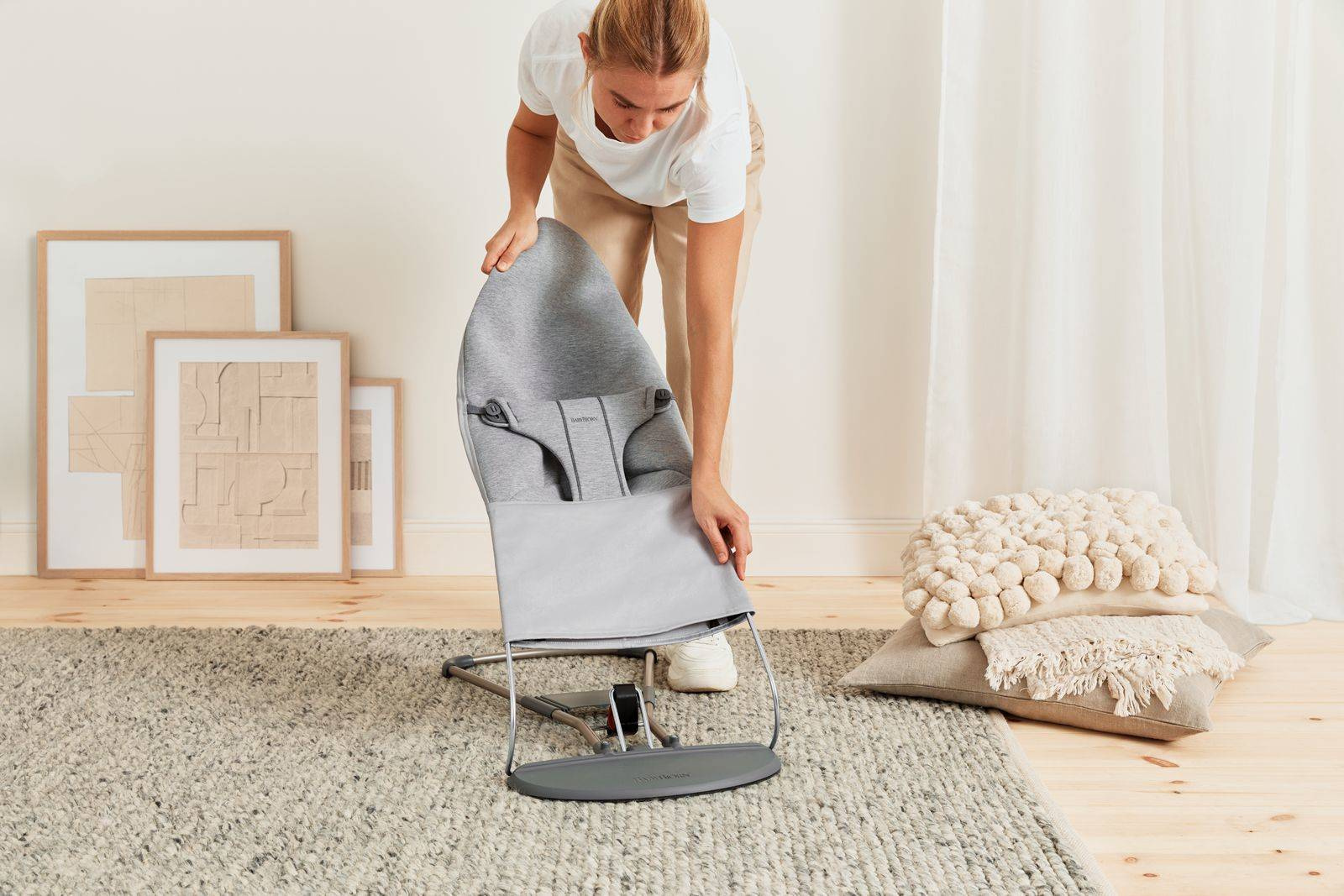 BabyBjorn Leżaczek Bliss 3D Jersey Jasny Szary