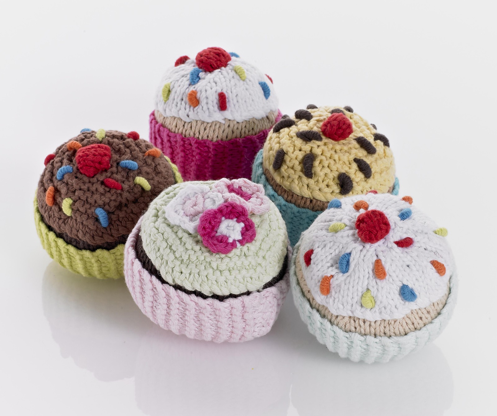 Grzechotka Żółta Babeczka Pebble 0+