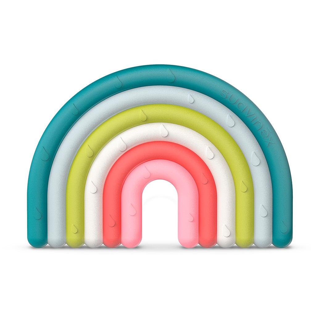 Suavinex Gryzak Silikonowy Tęcza 0+ msc