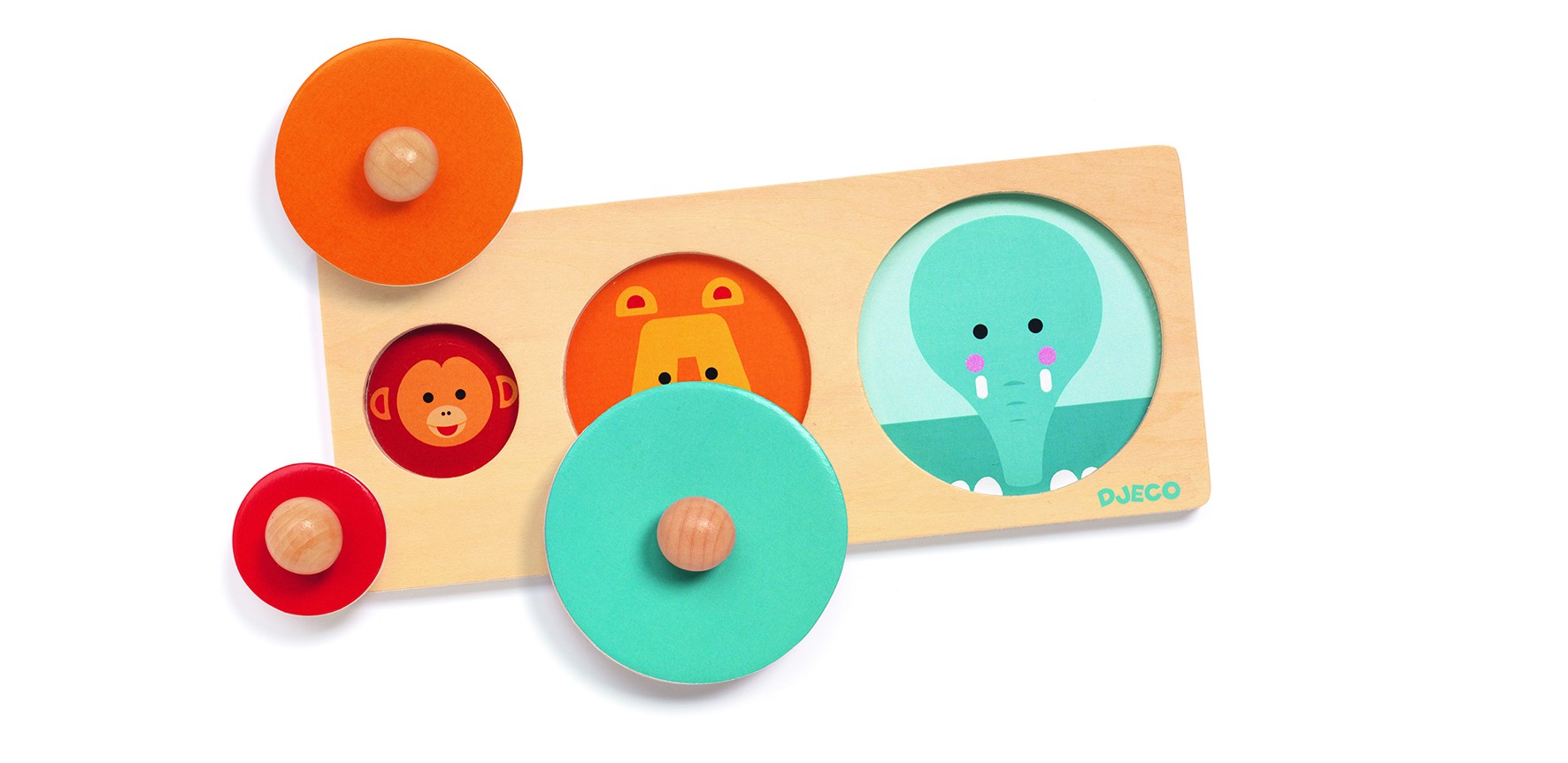 Djeco Układanka Drewniana Biga Basic 12m+