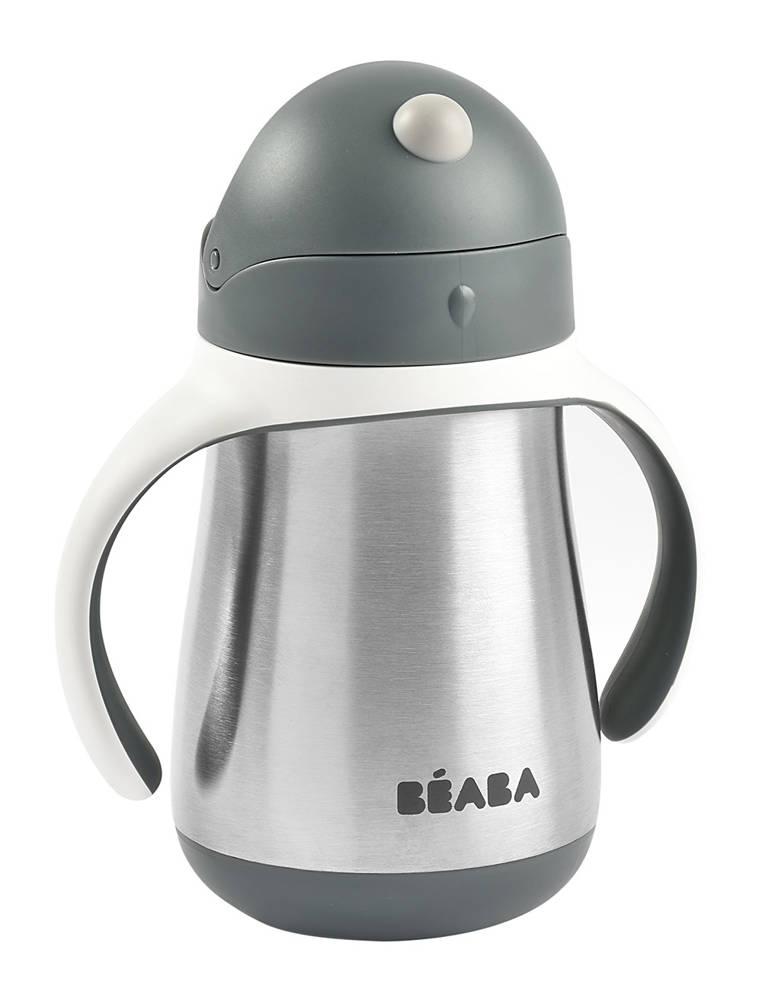 Beaba Bidon Termiczny ze Słomką 250 ml Mineral Grey 8m+