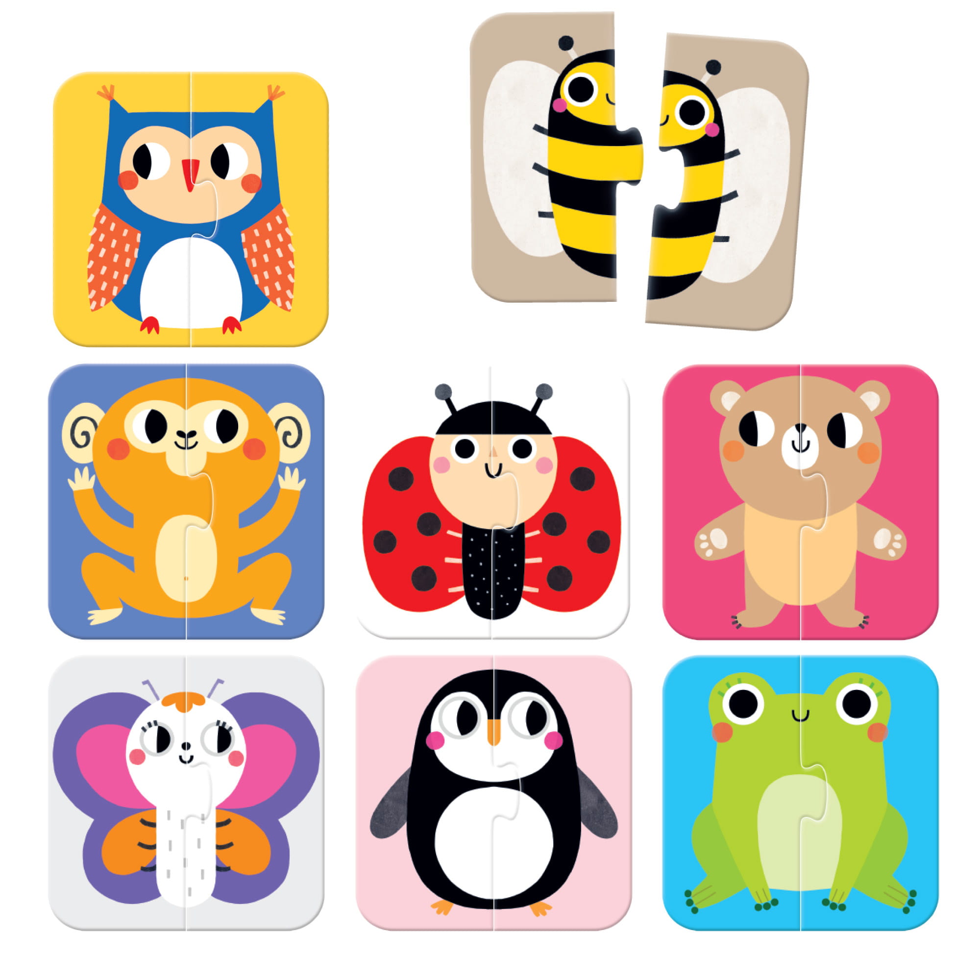 Czuczu Puzzle Zwierzątka Połówki 16el 18m+