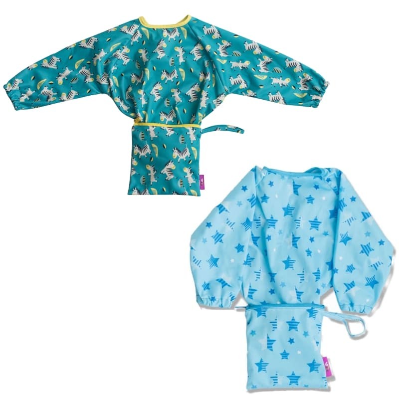 Tidy Tot Śliniak BLW Stars & Zebras z przyssawkami 3+ m