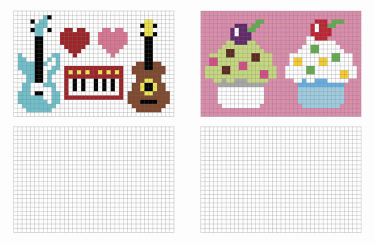 Auzou Duża Kolorowanka Piksele Dinozaury 5+