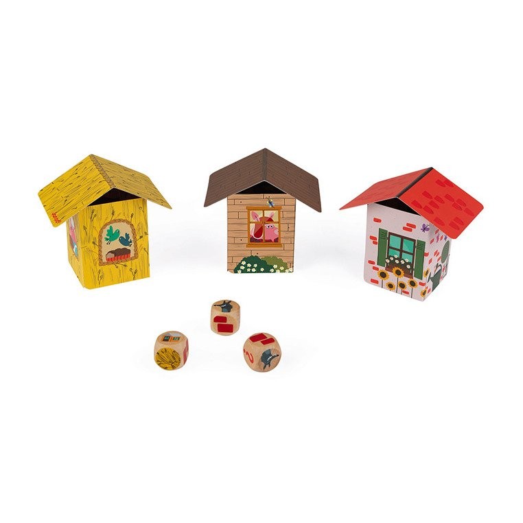 Janod Gra zręcznościowa Trzy świnki 3+ lat