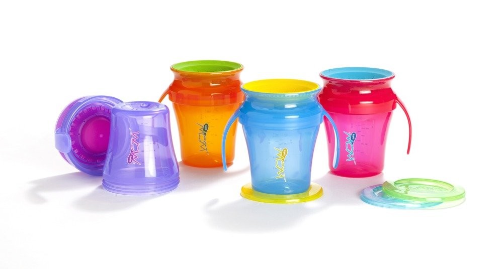 WOW, Baby Kubek 360 st. z uchwytami pomarańczowy