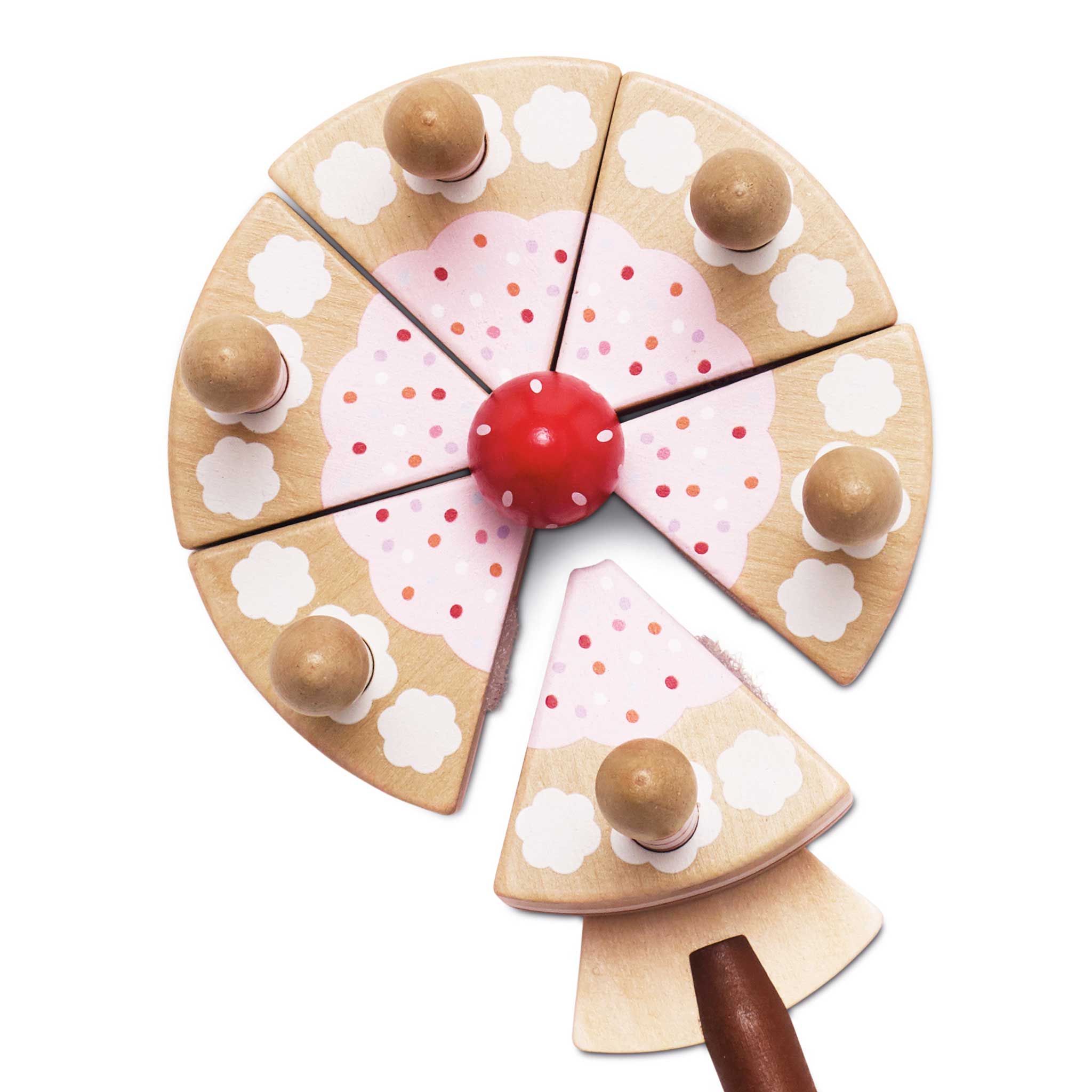 Drewniany tort urodzinowy ze świeczkami, zabawka dla dzieci | Le Toy Van