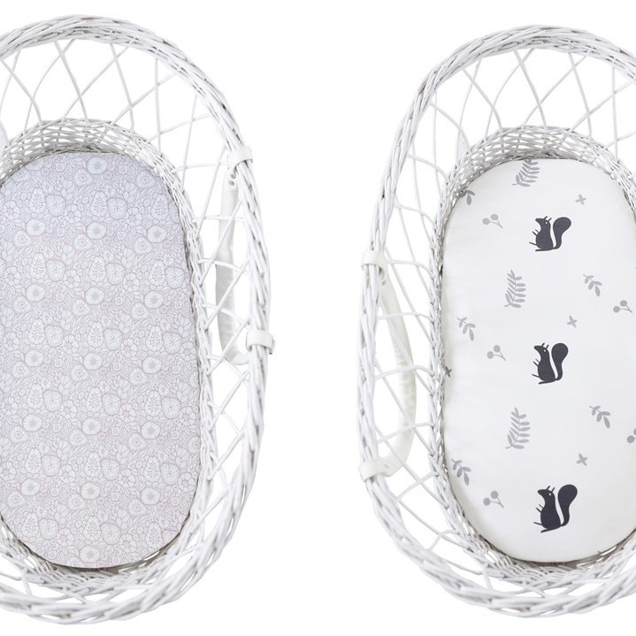 Sleepee Prześcieradło do gondoli We Care 2-pak Pink/Wiewióry