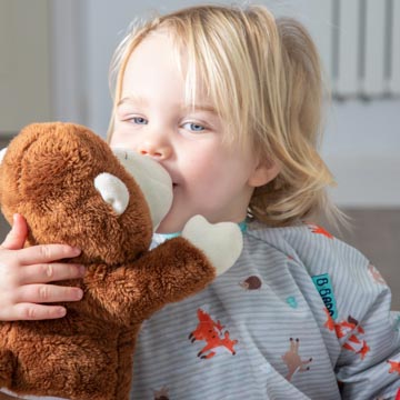 BIBaDO Wodoodporny śliniak BLW Woodland 6m-3l