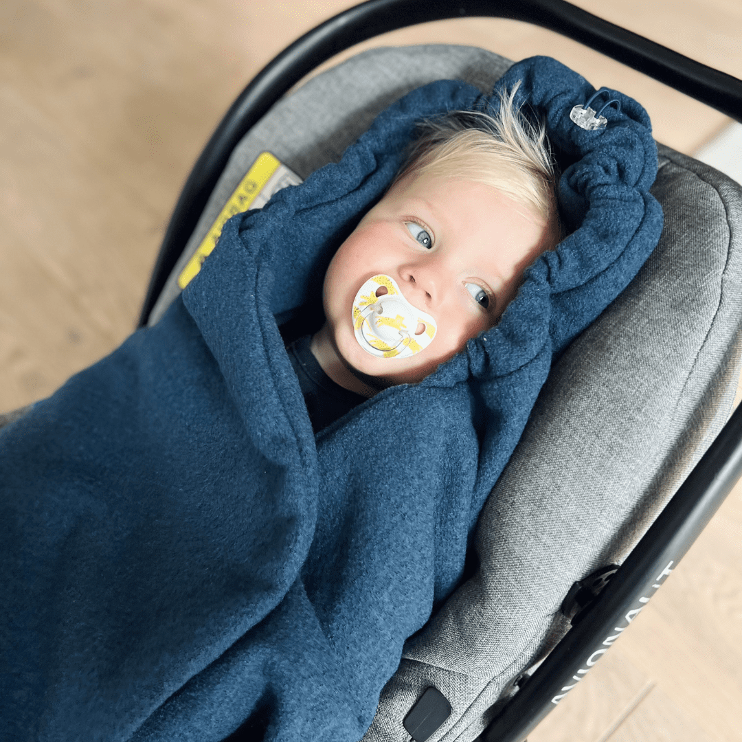 Beztroska Otulacz do fotelika z wełny merino 105x115 cm