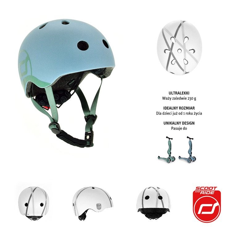 Scoot & Ride Kask Dziecięcy Steel 1-5 lat