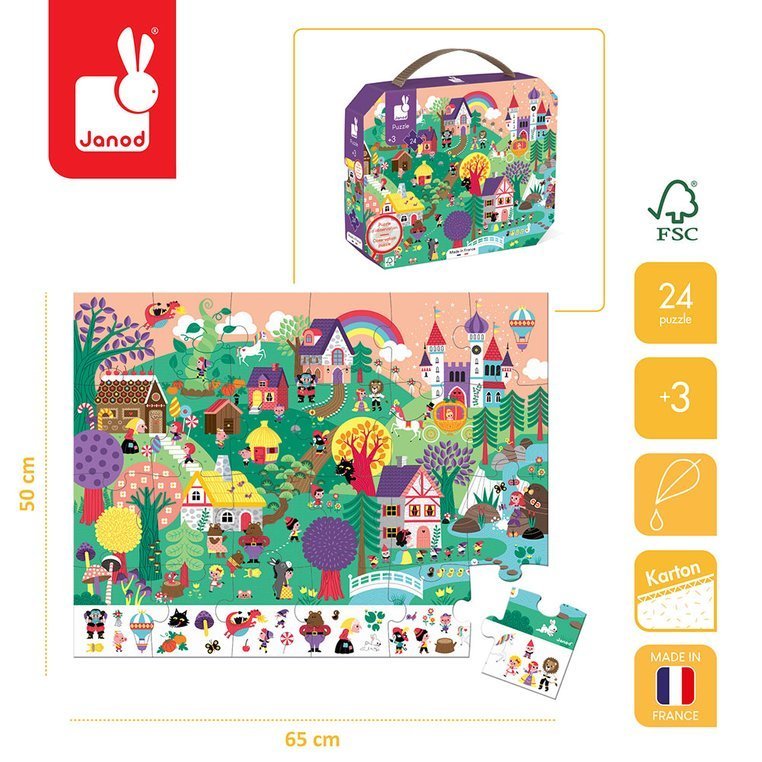 Janod Puzzle Obserwacyjne Baśnie 24el 3+