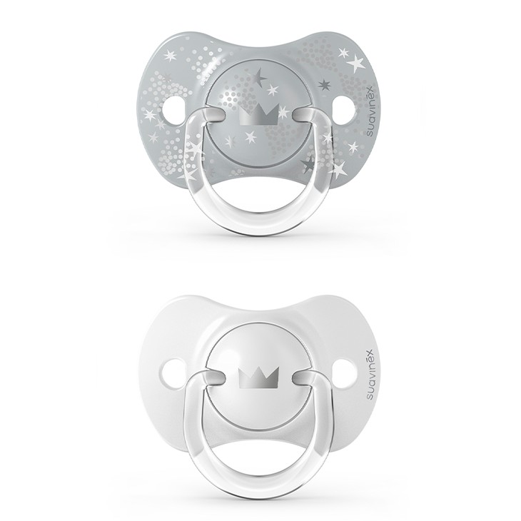Suavinex Smoczek Fizjologiczny SX PRO 0-6M - Szara Korona