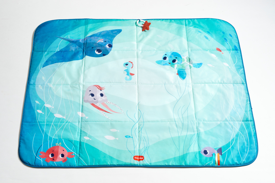 Tiny Love, Mata edukacyjna/podróżna XL 140x113 cm - Skarby Oceanu