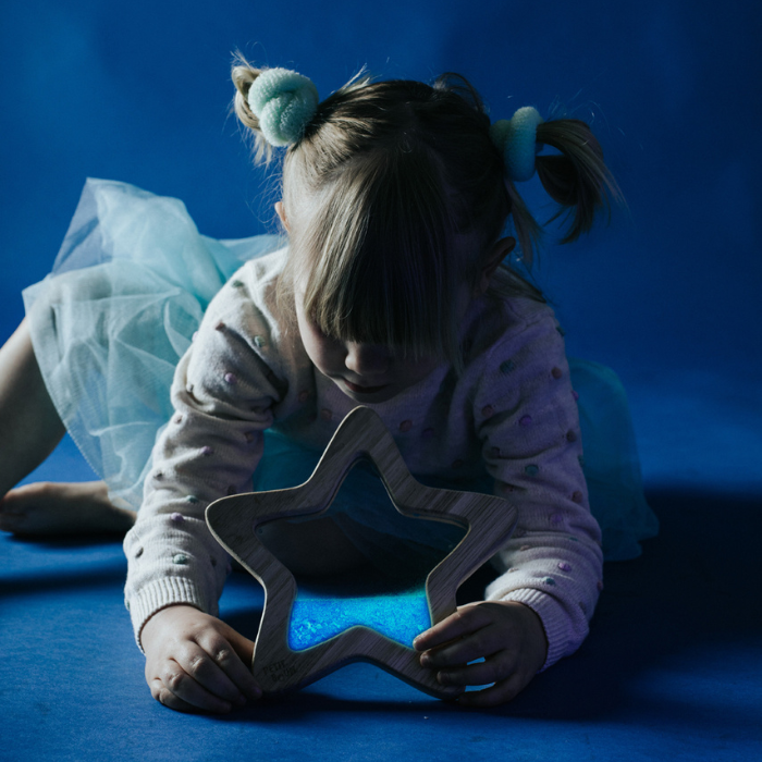 Petit Boum Sensoryczna Gwiazda Świecąca 6m+ Niebieska