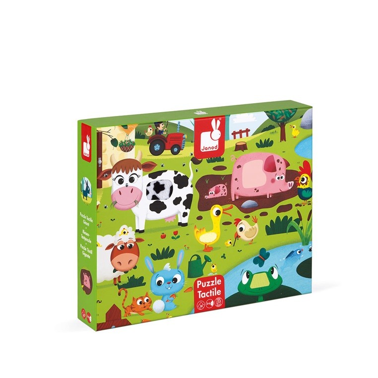 Janod, Puzzle sensoryczne 20 elementów Farma