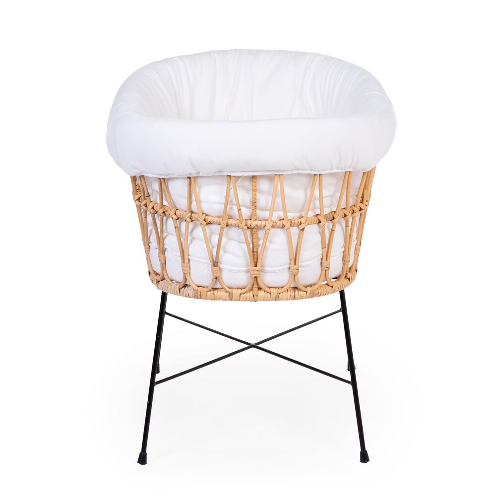 Childhome Łóżeczko Rattanowe Natural/Black 90x51cm 0-6m