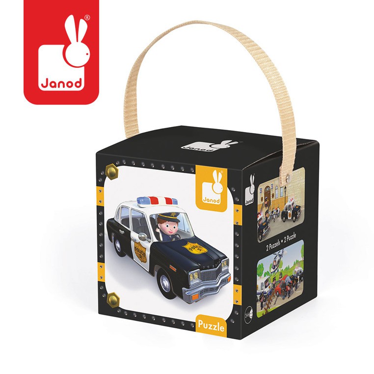 Janod Puzzle 2w1 Radiowóz Pawła 3+ lat