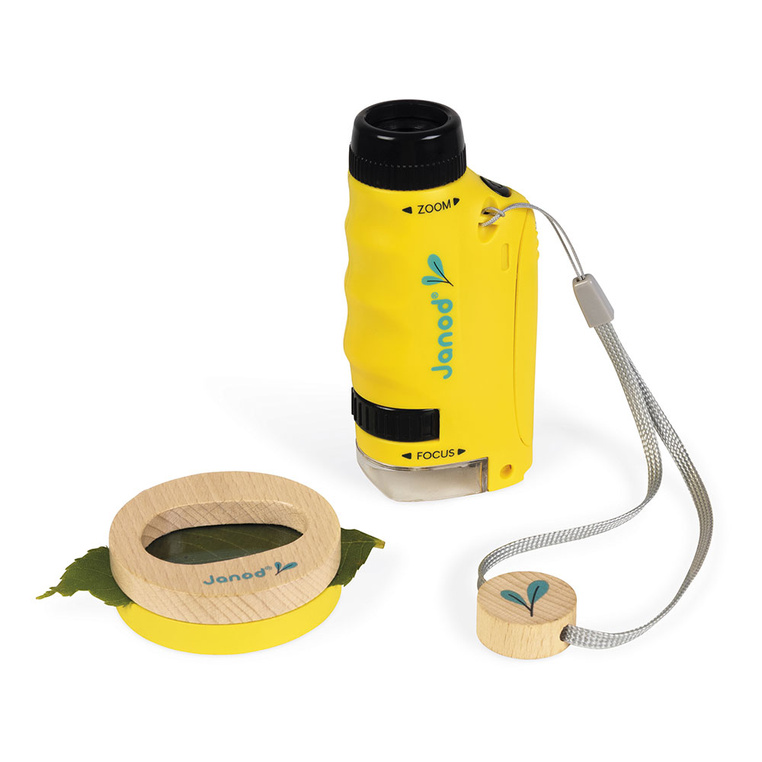 Janod Mikroskop Kieszonkowy dla Dzieci 50x–250x Przenośny 3+