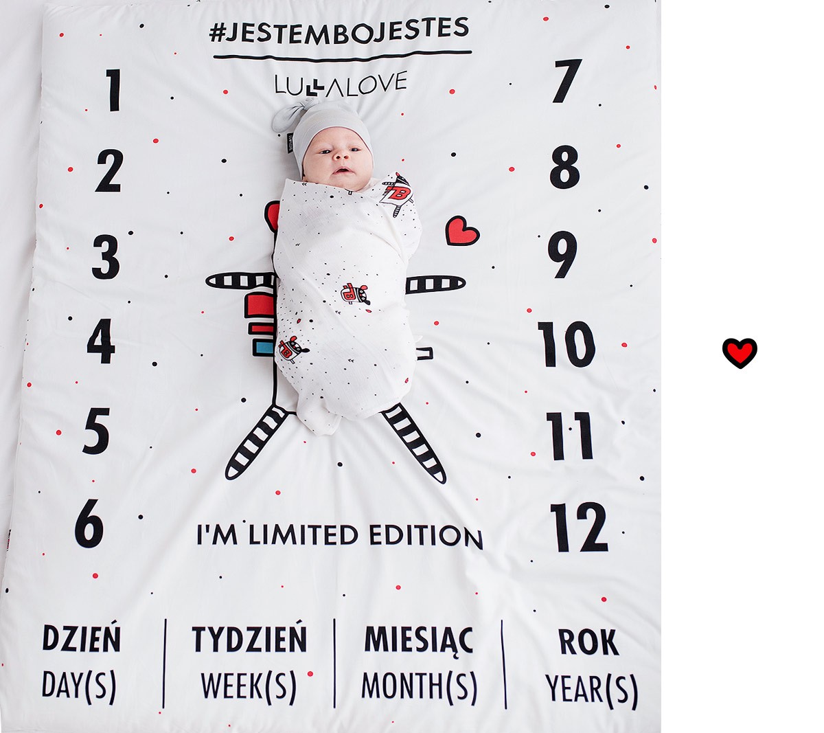 Mata do zdjęć i zabawy Lullalove MRB 95x120cm 0+