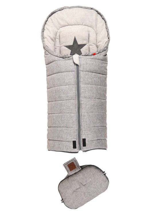 Kaiser Śpiworek SHINNY MELANGE ciemnoszary 0+