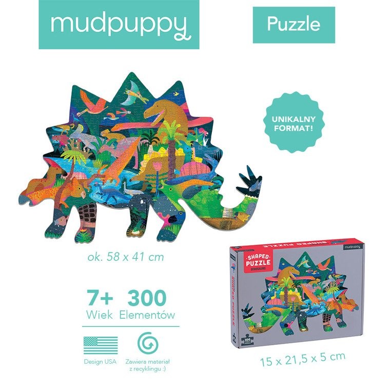 Mudpuppy Puzzle Dinozaury 300 el. 7+